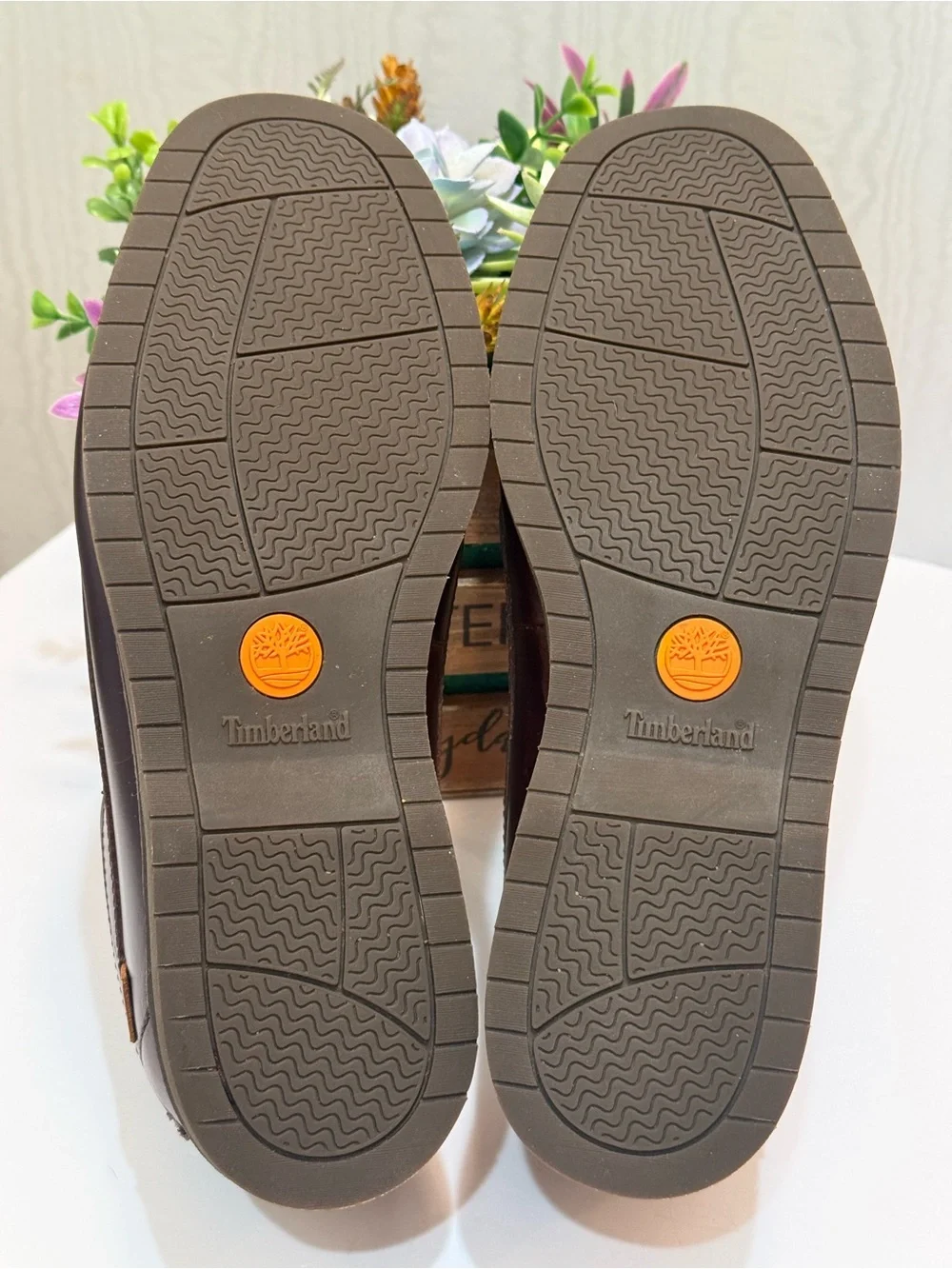 Timberland OrthoLite Classic Brown 3-Eye Leather Boat Shoes Men’s Sz 9.5